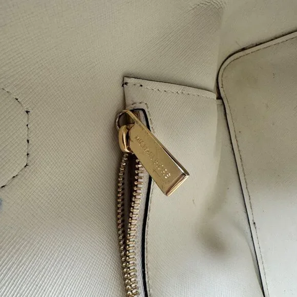 MICHAEL Michael Kors Greenwich Large Saffiano Leather Satchel Black Handbag Tote - Picture 11 of 12